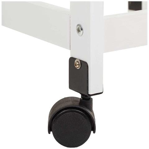 Carrello In Legno 37x37x76 Cm Bianco - Foto 5