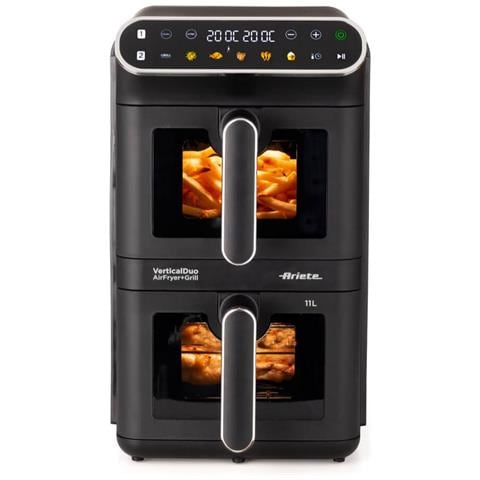 4640 Air Fryer Vertical DUO, Friggitrice ad aria doppia verticale, 2460W, 11L, Due cestelli, Sync e Dual, 6 programmi, Funzione Grill, Fino a 200°C - Foto 1