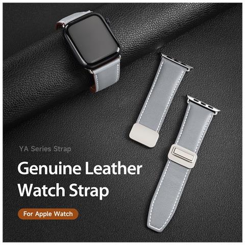 Cinturino Orologio per Apple Watch - Pelle, Grigio - Foto 2