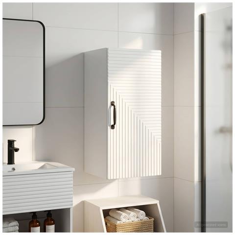 Armadio da bagno a muro HAARLEM Bianco Lucido 30 x 31 x 59 cm - Foto 2