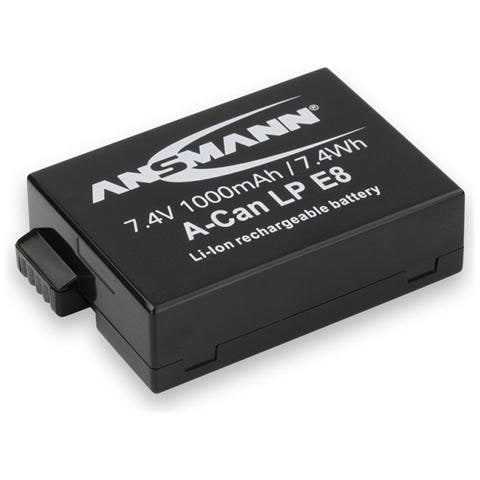 Batteria Ricaricabile A-Can LP E8 per Fotocamera Digitale Nera 1000 mAh / 7.4 Wh 7.4 V Litio-Ion 5044853 - Foto 2