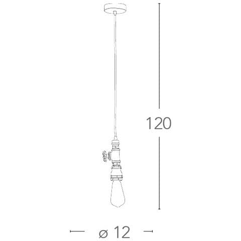 I-AMARCORD-S1 - Pendente rustico 60 watt E27 - Foto 5