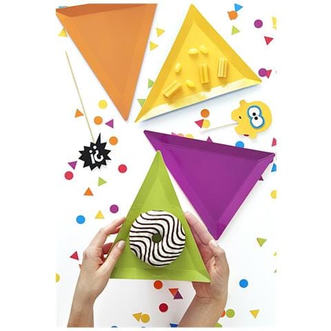 6 Piatti Triangolari Piccoli Mostri Taglia Unica - Foto 4