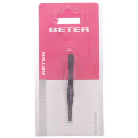 Pinza De Depilar Punta Recta Acero Negro 1 Pz - Foto 1