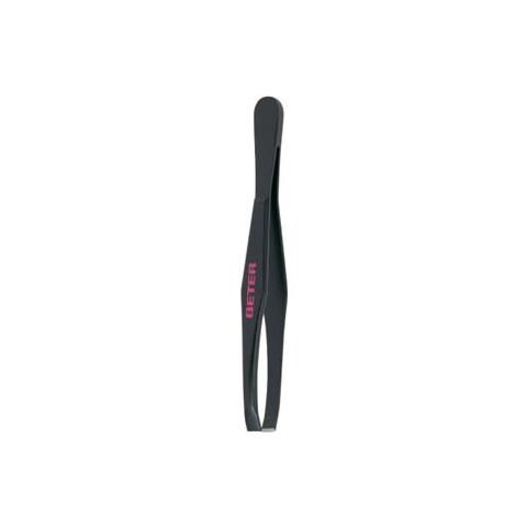 Pinza De Depilar Punta Recta Acero Negro 1 Pz - Foto 2