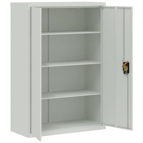 Armadio Da Ufficio In Acciaio Grigio - Foto 2