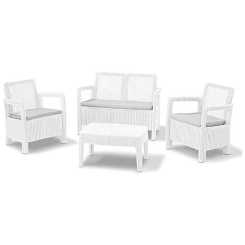 Set Per Giardino Tarifa In Resina Antiurto Bianco - Foto 1