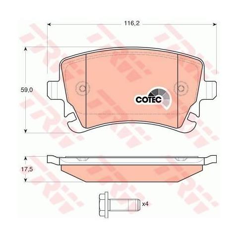 Kit Pastiglie Freno Gdb1516 - Foto 1