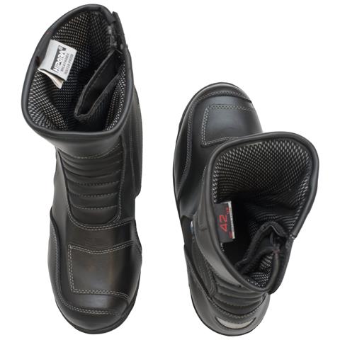 Stivali Calzature Moto Scooter Città Touring Impermeabile Pelle Nero 43 - Foto 2