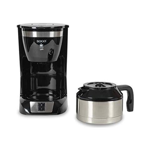  - macchina Da Caffè Elettrica Per 10 tazze, 800 w, 1l, Caf-ss-5660, Colore: Nero-argento - Foto 1