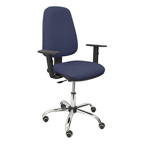 Modello 17cp - Sedia Da Ufficio Ergonomica Con Meccanismo Di Contatto Permanente E Regolabile In Altezza - Sedile E Schienale Imbottiti In Tessuto Bali Colore Grigio Chiaro (braccioli Regolabile)  - Foto 6