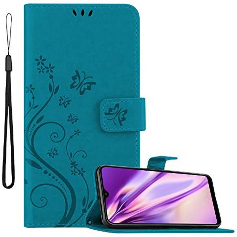 Custodia Compatibile Con Samsung Galaxy A40 / A40s In Blu Fiore - Coperchio Protettivo In Design Floreale Con Chiusura Magnetica, Funzione Stand E Slot Per Carte - Foto 1