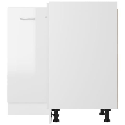Mobile Angolare “Lyon” Bianco Lucido 75,5x75,5x81,5 cm - Foto 2