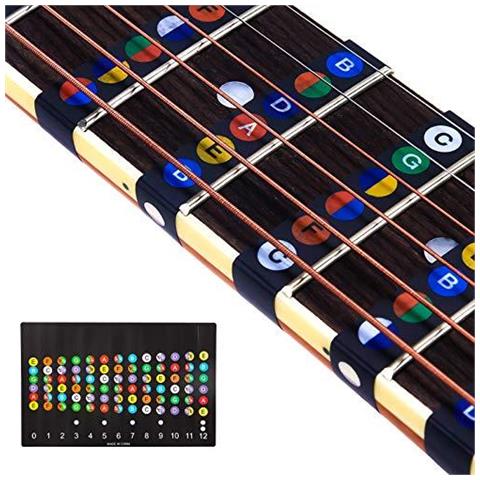 2pcs Fretboard Della Chitarra Adesivi E 10pz Chitarra Picks 6 Stringhe Chitarra Acustica Fingerboard Frets Nota Stickers Decal Per Lapprendimento Per Principianti - Foto 4