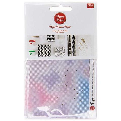 Carta Patch Sfocatura - Blu E Viola - 30 X 42 Cm - Foto 1