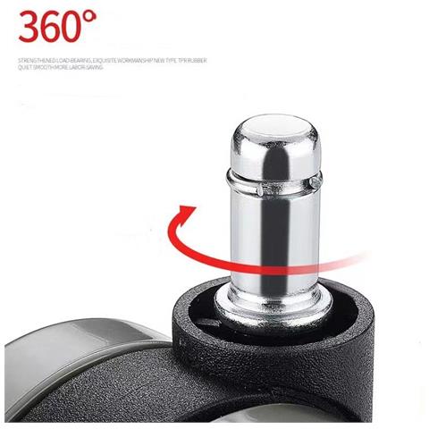 Ruote Per Sedie Ruote Per Mobili Ruote Per Mobili Confezione Da 5 50 Mm / 2 Pollici Black - Foto 1