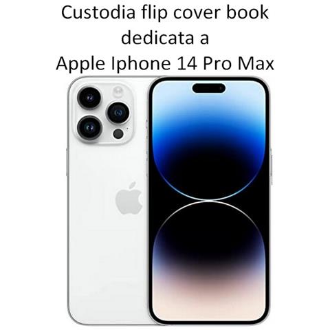 Smart Book Custodia A Libro Poket Flip Cover Case Per Apple Iphone 14 Pro Max Gold - Foto 2