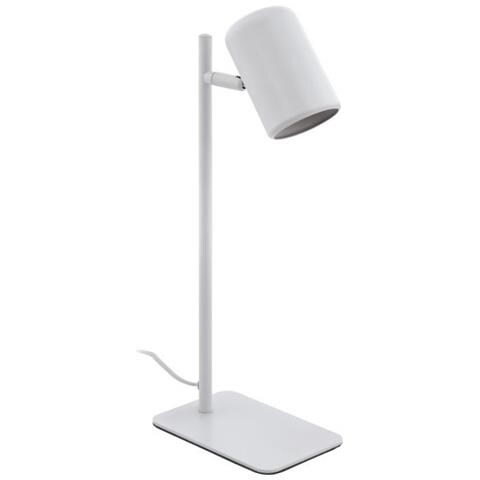 Lampada Da Scrivania Moderna Ceppino 1 Luce Acciaio Bianco - Foto 1