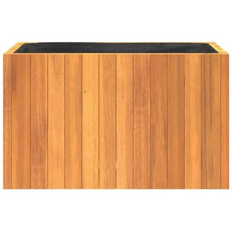 Fioriera Da Giardino 59x27,5x35 Cm In Legno Massello Di Acacia - Foto 2