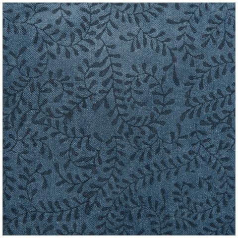 Cuscino Decorativo Setaria Cotone 45 X 45 Cm Motivo Di Piante Stampa A Blocchi Blu Scuro - Foto 6