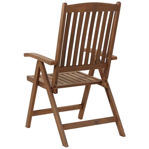 Set Bistrot Con Cuscini Pieghevole Amantea Legno D'acacia Rosso - Foto 2