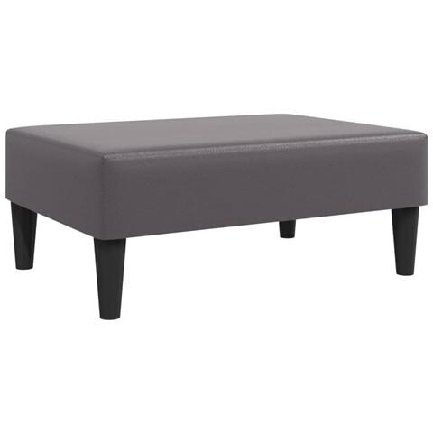 Poggiapiedi Grigio 77x55x31 Cm In Similpelle - Foto 2