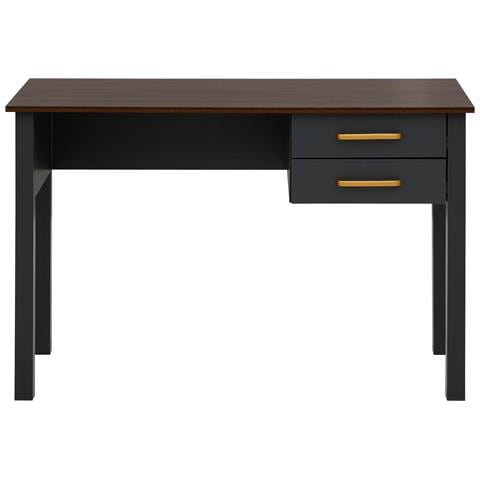 Marion Scrivania Con 2 Cassetti In Mdf Grigio - Foto 2