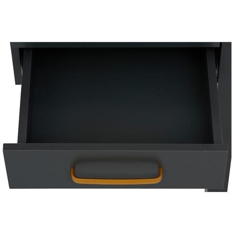 Marion Scrivania Con 2 Cassetti In Mdf Grigio - Foto 7