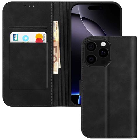 Custodia Portafoglio Per Iphone 16 Pro Max Copertina Supporto Video - Foto 2