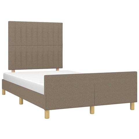 Giroletto Con Testiera Tortora 120x190 Cm In Tessuto - Foto 2