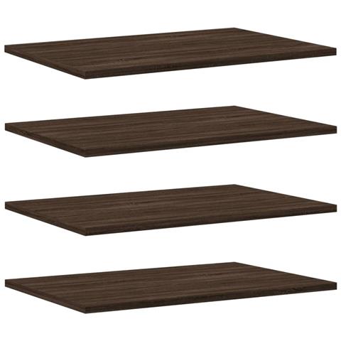 Mensole Parete 4pz Rovere Marrone 60x40x1,5cm Legno Multistrato - Foto 2