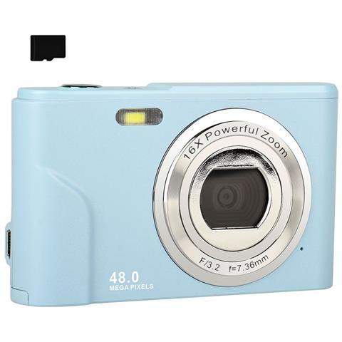 Fotocamera Digitale Compatta Dc311 Con Scheda Tf Da 32 Gb Lightblue - Foto 1