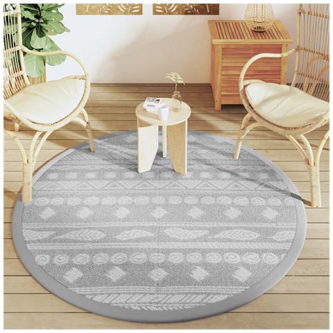 Tappeto Da Esterno Grigio 160 Cm In Pp - Foto 3