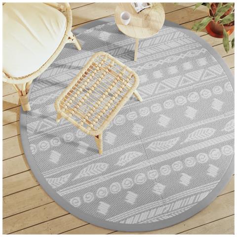 Tappeto Da Esterno Grigio 160 Cm In Pp - Foto 1