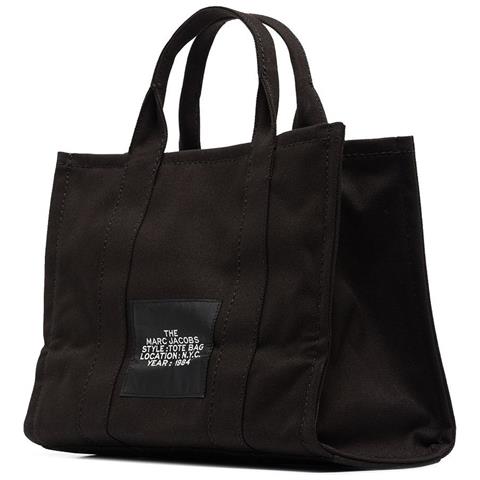 The Medium Tote Black Borse Tote Cotone Borse Donna Nero Eu One Size, M0016161 - Foto 2