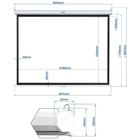 PSIMS234 schermo per proiettore 2,69 m (106") 16:9 - Foto 3