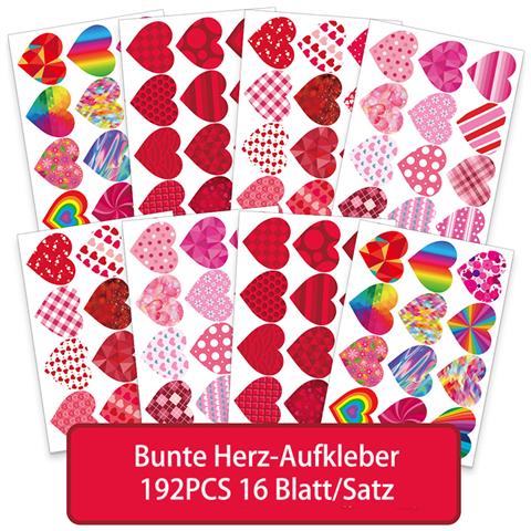 Set Di 16 Adesivi A Forma Di Cuore Per San Valentino - Foto 1