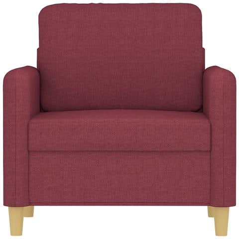 Poltrona Rosso Vino 60 Cm In Tessuto - Foto 3