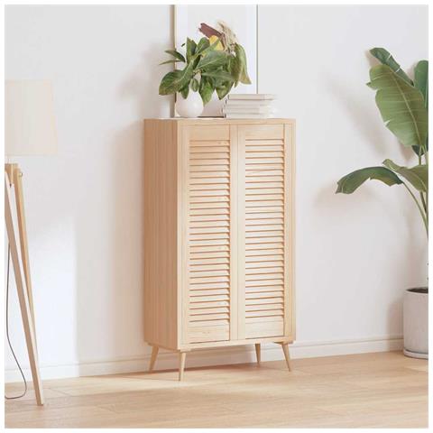 Ante Con Design A Lamelle 2 Pz 99x29,5 Cm In Legno Di Pino - Foto 3