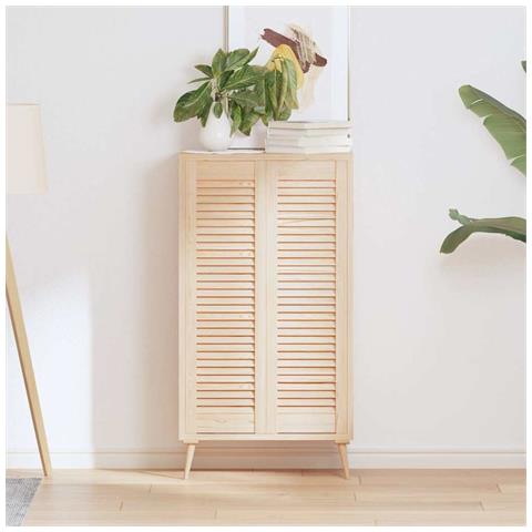 Ante Con Design A Lamelle 2 Pz 99x29,5 Cm In Legno Di Pino - Foto 1