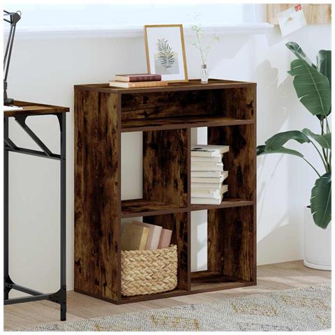Libreria Rovere Fumo 66x31x80 Cm In Legno Multistrato - Foto 3