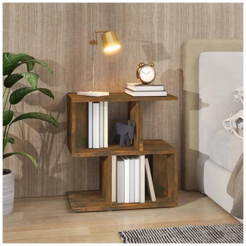 Lusso Casadino -  Comodino Rovere Fumo 50x30x51,5 Cm In Legno Multistrato - Foto 8