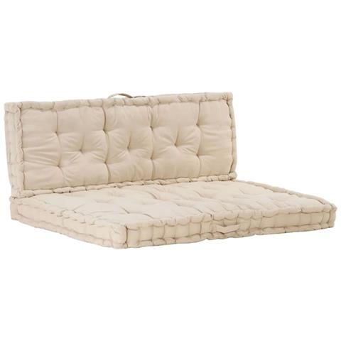 Lusso Casadino - Cuscini Per Pallet E Pavimento 2 Pz In Cotone Beige - Foto 2