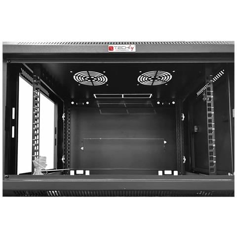 Armadio Rack 19" a muro 20 unità sezione unica prof. 600mm Nero - Foto 2