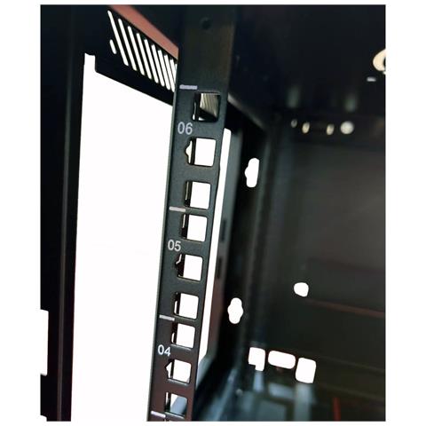 Armadio Rack 19" a muro 20 unità sezione unica prof. 600mm Nero - Foto 7