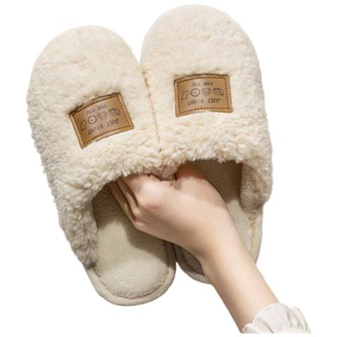 Pantofole Da Pavimento In Pile, Comode E Calde White Xl - Foto 1