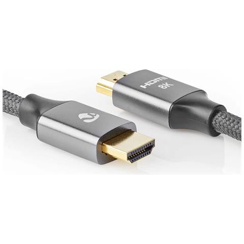 Cavo Da Hdmi A Hdmi Ultra High Speed 48 Gbps 8k A 60hz 5m, Grigio Antracite - Foto 2