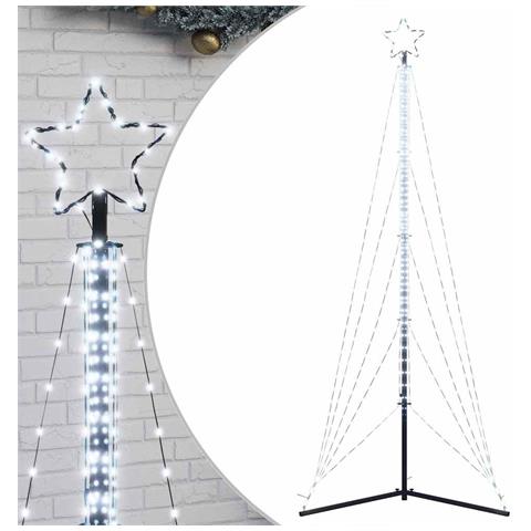 Albero di Natale a LED 525 LED Bianco Freddo 302 cm - Foto 1
