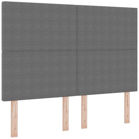 Testiera Design Semplice Grigio Chiaro 160 cm Tessuto Corduroy - Foto 1