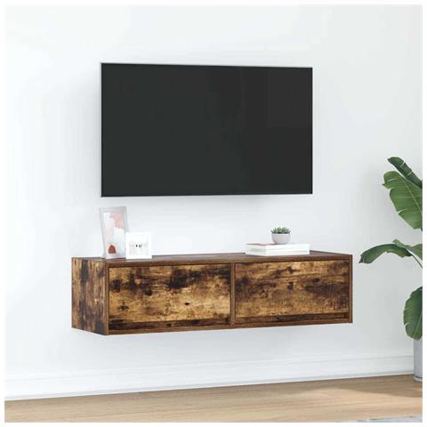 Mobile TV Finto Rovere 100x31x25,5 cm Legno Ingenerizzato - Foto 2